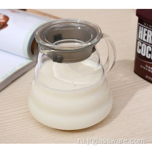 Стеклянный кувшин для напитков с соком в графине для молока